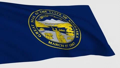 Nebraska flag waving on a transparent background. Stock Footage 323636288