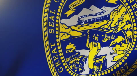 Nebraska flag waving in the wind. Looping sun rises style.  Animation loop Stock Footage 48173498