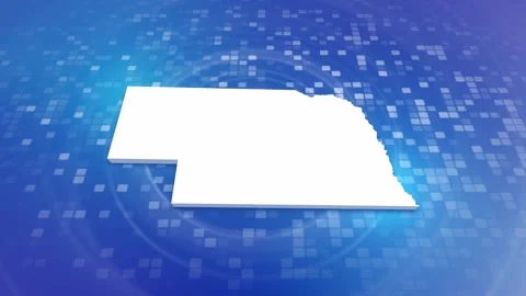 Nebraska Map Intro Stock Footage 247967369