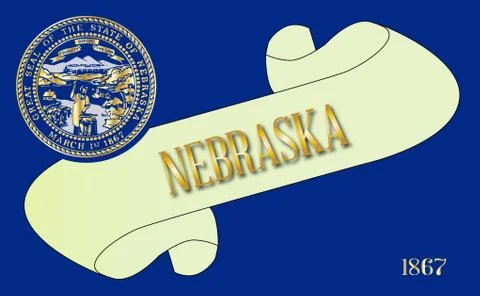 Nebraska Scroll Stock Illustration