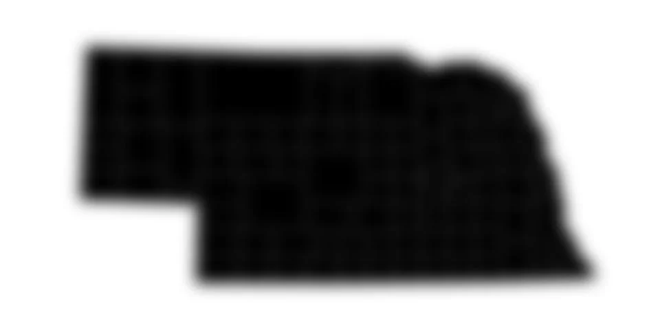 Nebraska shadow map on white background Stock Illustration