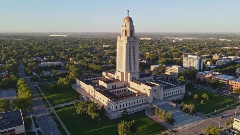 Nebraska State Capitol Building Video stock 294933485