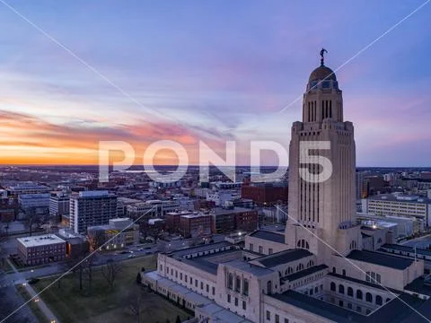 Nebraska State Capitol Building Stock Photos
