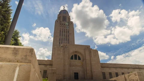 Nebraska State Capitol Time lapse Video stock 252860181