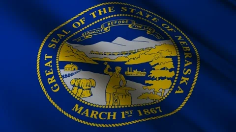 Nebraska State Flag Stock Footage 276105188