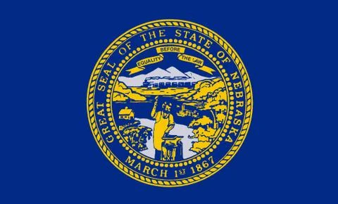 Nebraska state flag Stock Illustration