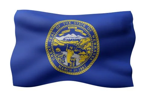 Nebraska State flag Stock Illustration