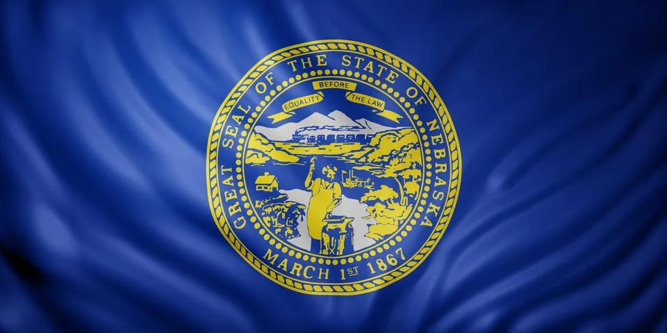 Nebraska State flag Stock Illustration