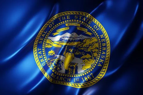 Nebraska State flag Stock Illustration