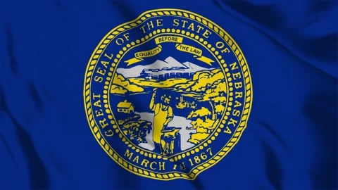 Nebraska State Flag Loop 4K Stock Footage 243875038