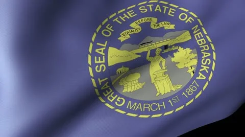 Nebraska State Flag Waving Video stock 11973026