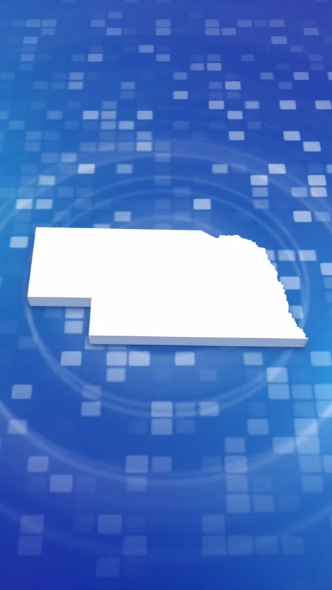 Nebraska State Map Intro Stock Footage 260129845