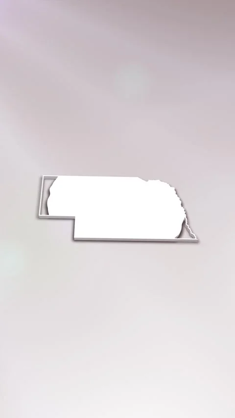 Nebraska State Map Intro Stock Footage 261977293