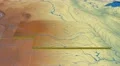 Nebraska - United States, region extruded. Relief 4k or 4k+ Resolution