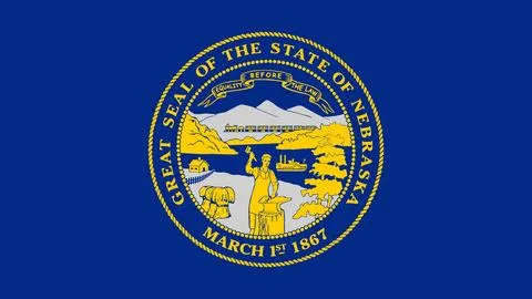 Nebraska US State Flag Vector Illustration Stock-Illustration