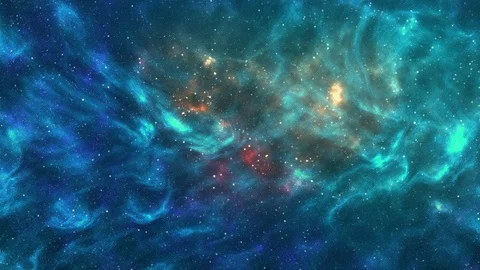 Nebula 4K Slow Fly Through Space Close-Up Stock Footage