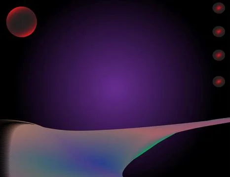 Nebula Abstraction with Red Highlights Stock Illustration