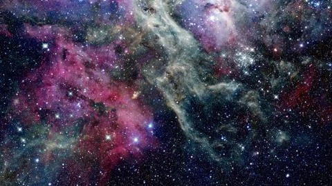 Nebula and galaxies in deep space. Elements of this image furnished by NASA. Stock Photos