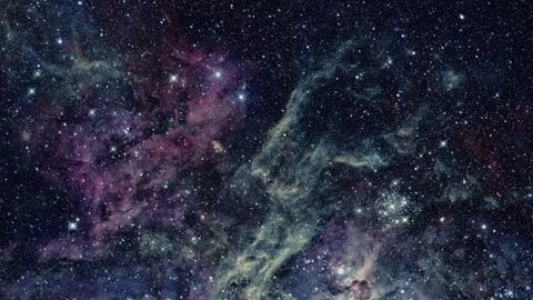 Nebula and galaxies in deep space. Elements of this image furnished by NASA. Stock Photos