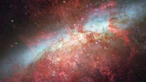 Nebula and galaxies in space. Elements of this image furnished by NASA. Stock Illustration