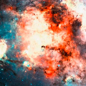 Nebula and galaxies in space. Elements of this image furnished by NASA イラスト素材