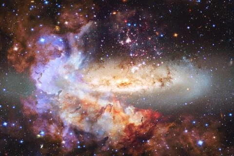 Nebula and galaxies in space. Elements of this image furnished by NASA イラスト素材