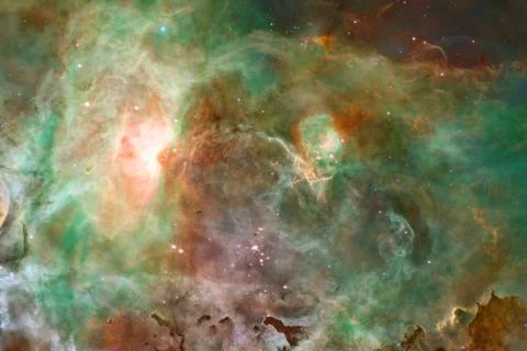 Nebula and galaxies in space. Elements of this image furnished by NASA Stock Illustration