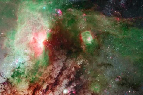 Nebula and galaxies in space. Elements of this image furnished by NASA Illustrazione stock