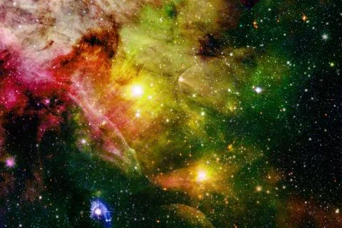 Nebula and galaxies in space. Elements of this image furnished by NASA Illustrazione stock