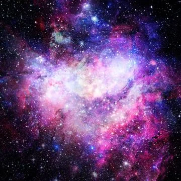 Nebula and galaxies in space. Elements of this image furnished by NASA. Stock Photos