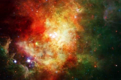 Nebula and galaxies in space. Elements of this image furnished by NASA Foto stock
