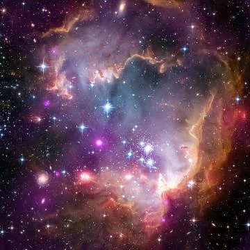 Nebula and galaxies in space. Elements of this image furnished by NASA. Stock Photos