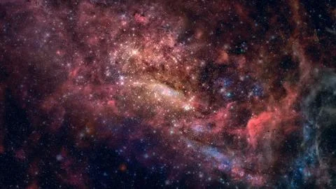 Nebula and galaxies in space. Elements of this image furnished by NASA. Foto stock