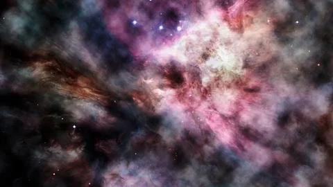 Nebula and galaxies in space. Elements of this image furnished by NASA. Stock Photos