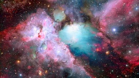 Nebula and galaxies in space. Elements of this image furnished by NASA Stock Photos