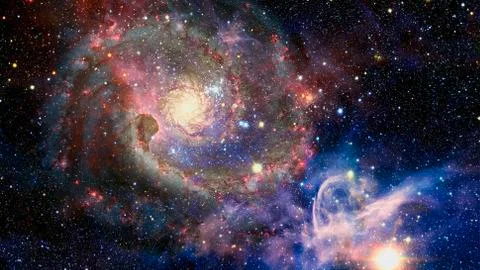Nebula and galaxies in space. Elements of this image furnished by NASA Stock Photos