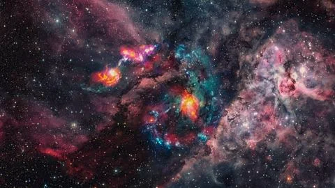Nebula and galaxies in space. Elements of this image furnished by NASA Stock Photos