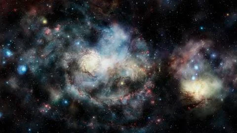 Nebula and galaxies in space. Elements of this image furnished by NASA. Stock Photos