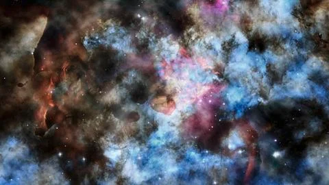 Nebula and galaxies in space. Elements of this image furnished by NASA Stock Photos
