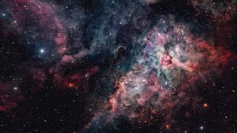 Nebula and galaxies in space. Elements of this image furnished by NASA. Stock Photos