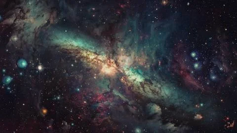 Nebula and galaxies in space. Elements of this image furnished by NASA Stock Photos