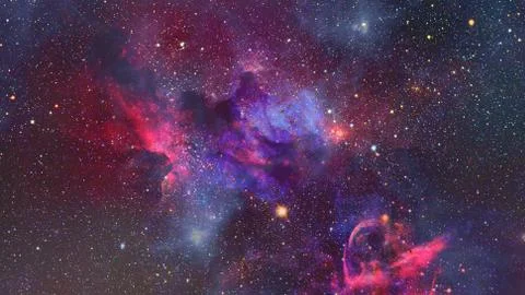 Nebula and galaxies in space. Elements of this image furnished by NASA. Stock Photos