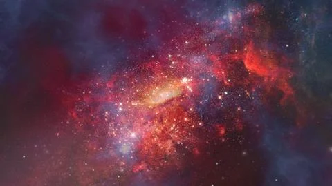 Nebula and galaxies in space. Elements of this image furnished by NASA. Stock Photos