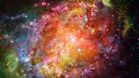 Nebula and galaxies in space. Elements of this image furnished by NASA. Stock Photos