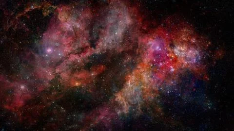 Nebula and galaxies in space. Elements of this image furnished by NASA. Stock Photos