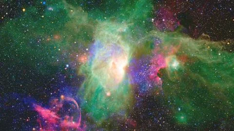 Nebula and galaxies in space. Elements of this image furnished by NASA. Foto stock