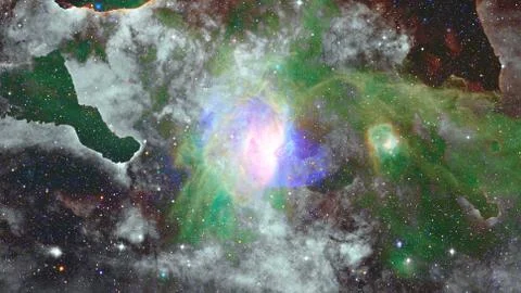 Nebula and galaxies in space. Elements of this image furnished by NASA. Foto stock