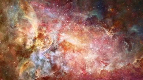 Nebula and galaxies in space. Elements of this image furnished by NASA. Stock Photos