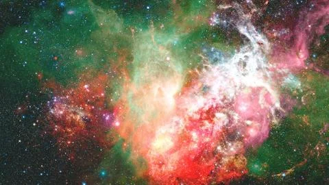 Nebula and galaxies in space. Elements of this image furnished by NASA. Stock Photos