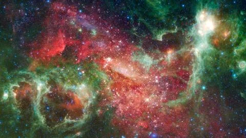 Nebula and galaxies in space. Elements of this image furnished by NASA. Stock Photos